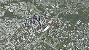 Houston USA - city and urban 3D