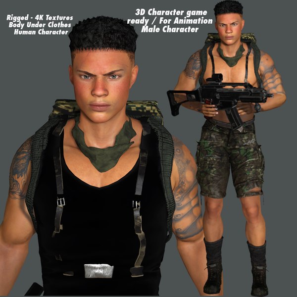 3D AAA 3D APOCALYPTIC- SURVIVAL- REALISTIC RIG GAME READY CHARACTER