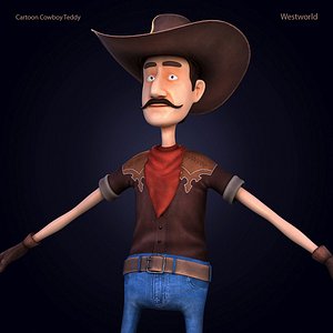 Cartoon Cowboy Teddy