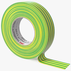 Temflex 1700 3M Vinyl Electrical Tape Green 3D model