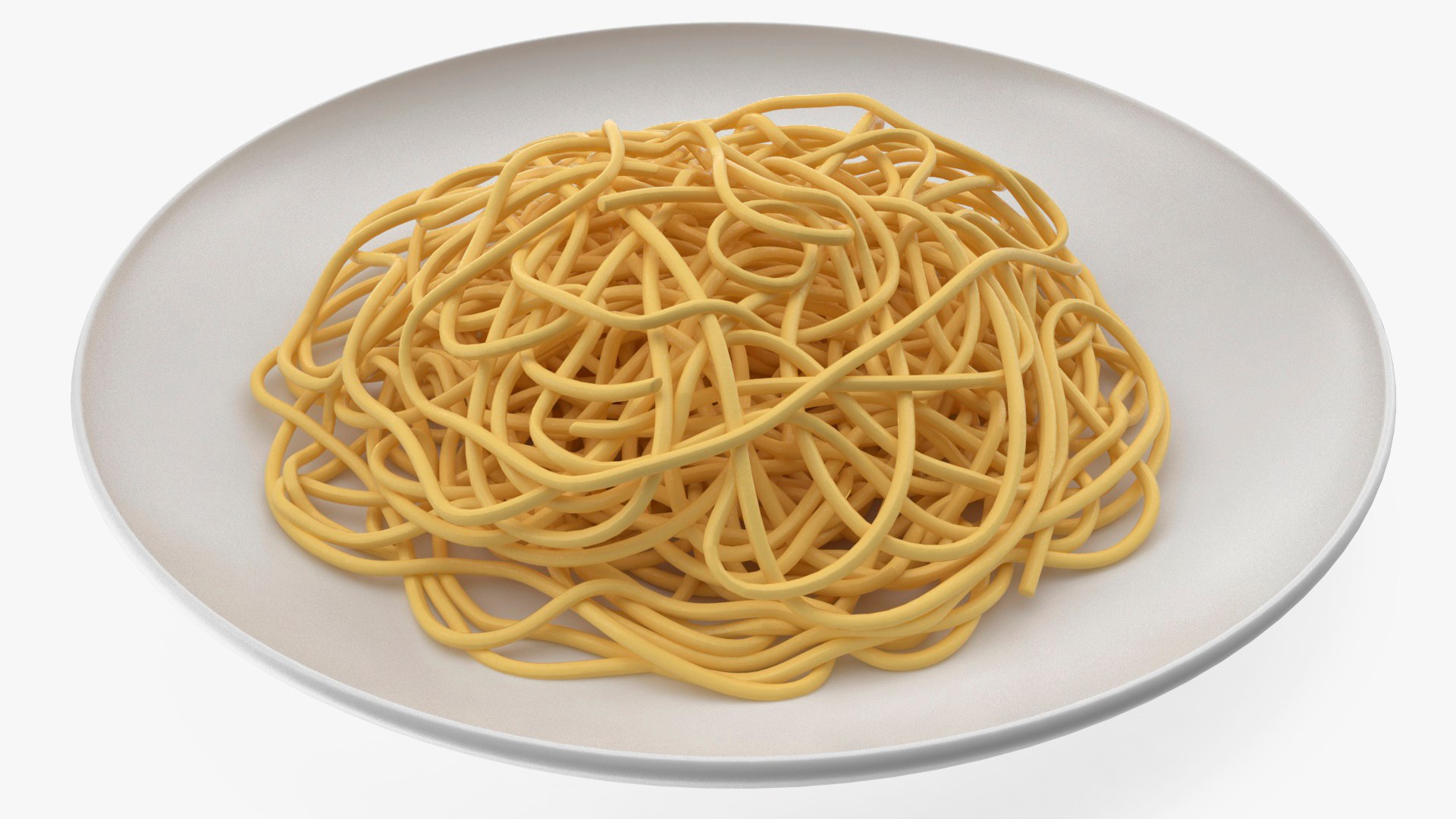 Plate of Cooked Spaghetti 3D model preview