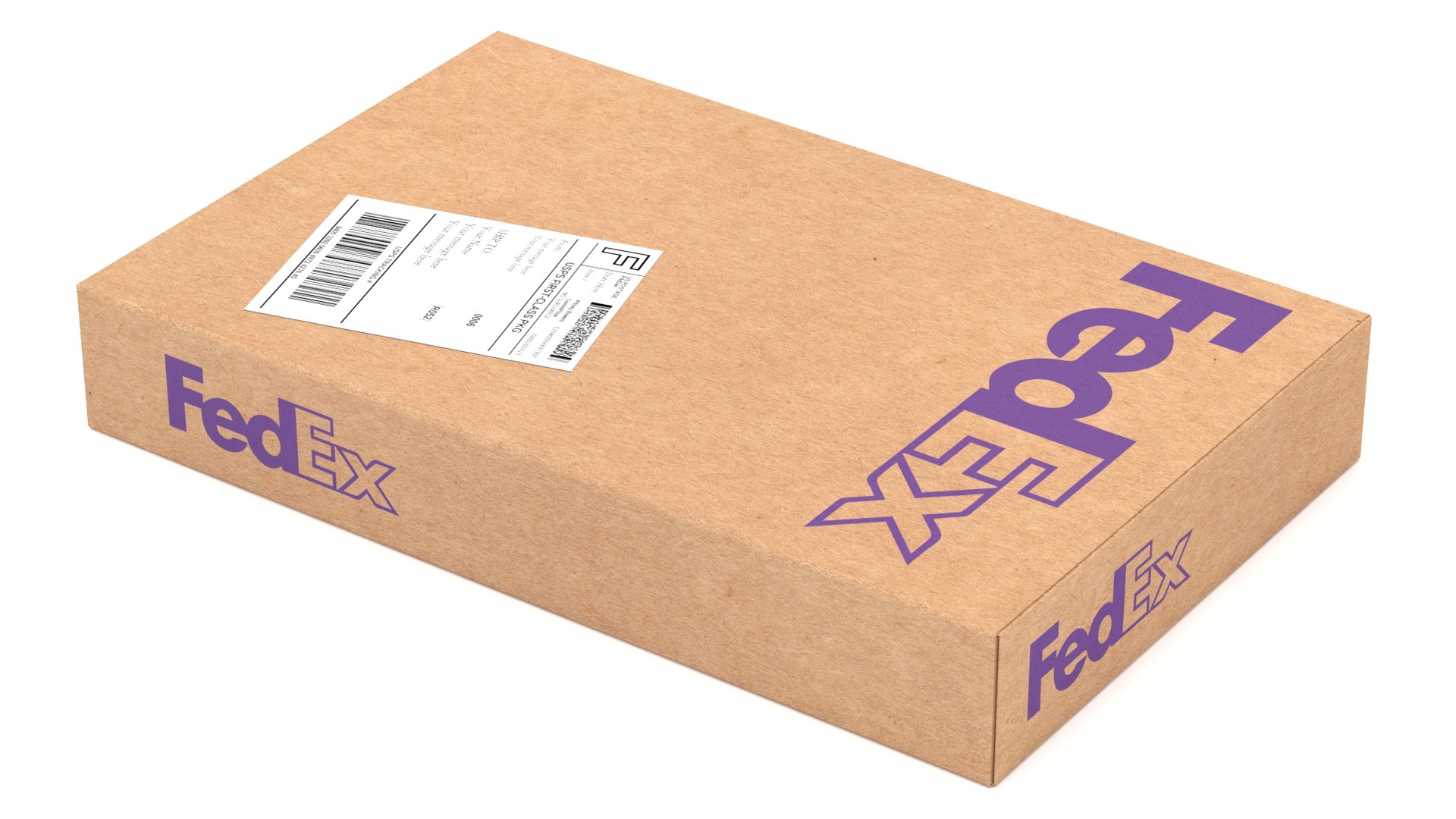 3D Cardboard Packaging Box Fedex Model TurboSquid 1991816