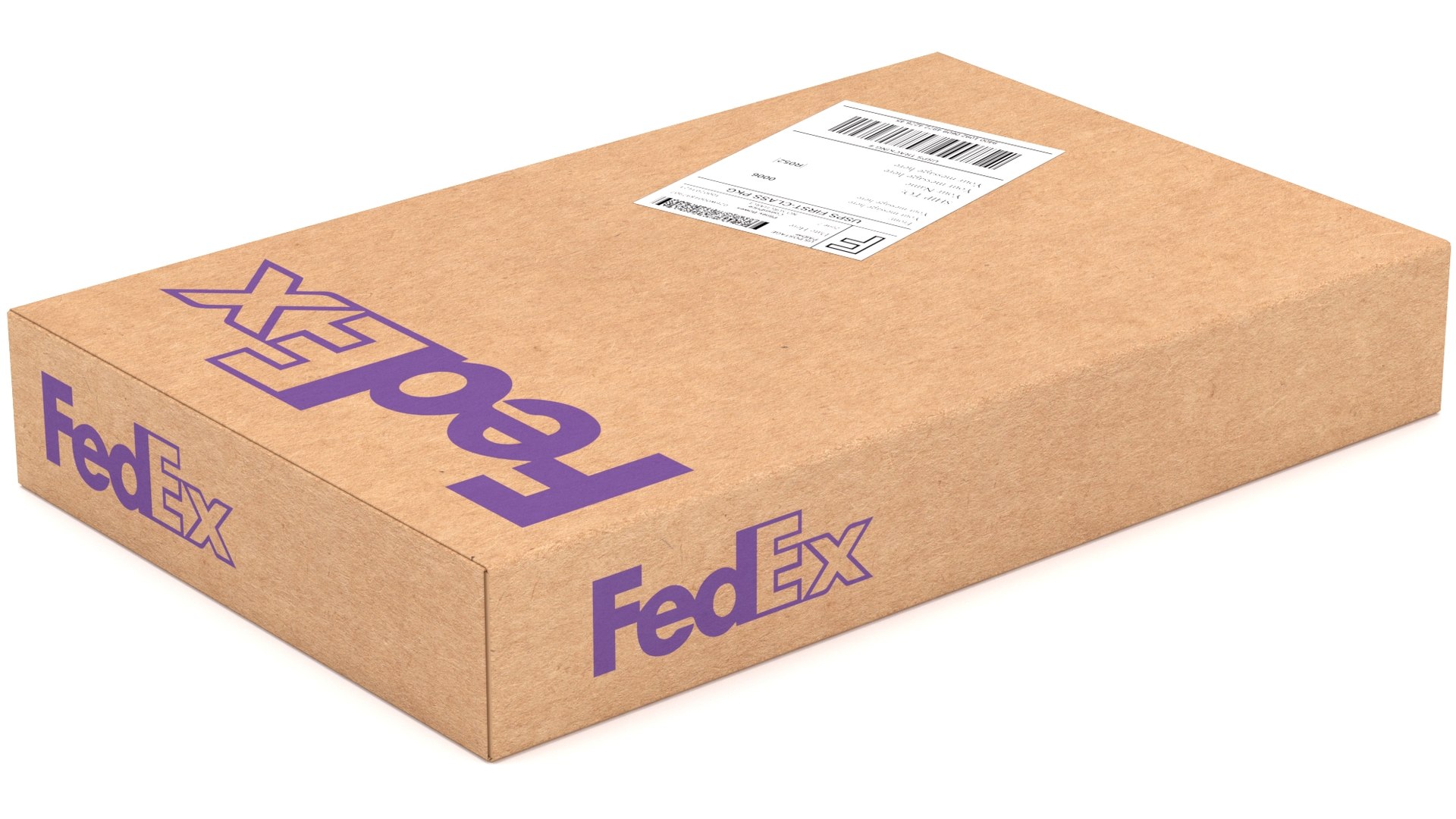 3D Cardboard Packaging Box Fedex Model TurboSquid 1991816