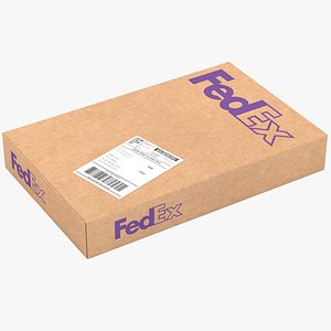 3D Cardboard Packaging Box Fedex model