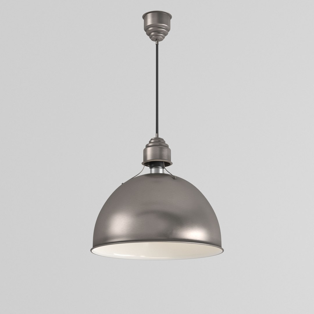 Antique nickel pendant light 3D model TurboSquid 1245562