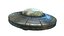 OVNI animado Low Poly con material PBR
