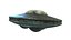 OVNI animado Low Poly con material PBR