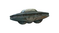 Low Poly Animated UFO With PBR Material