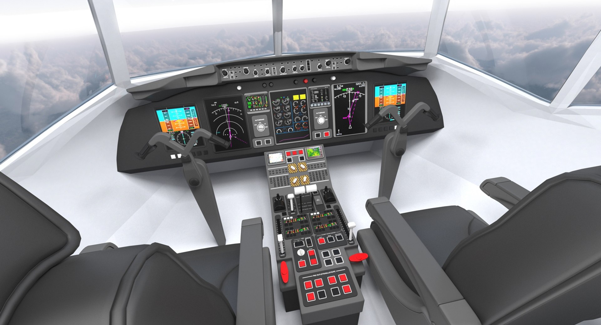 Boeing 757-300 interior cockpit 3D model - TurboSquid 1272132