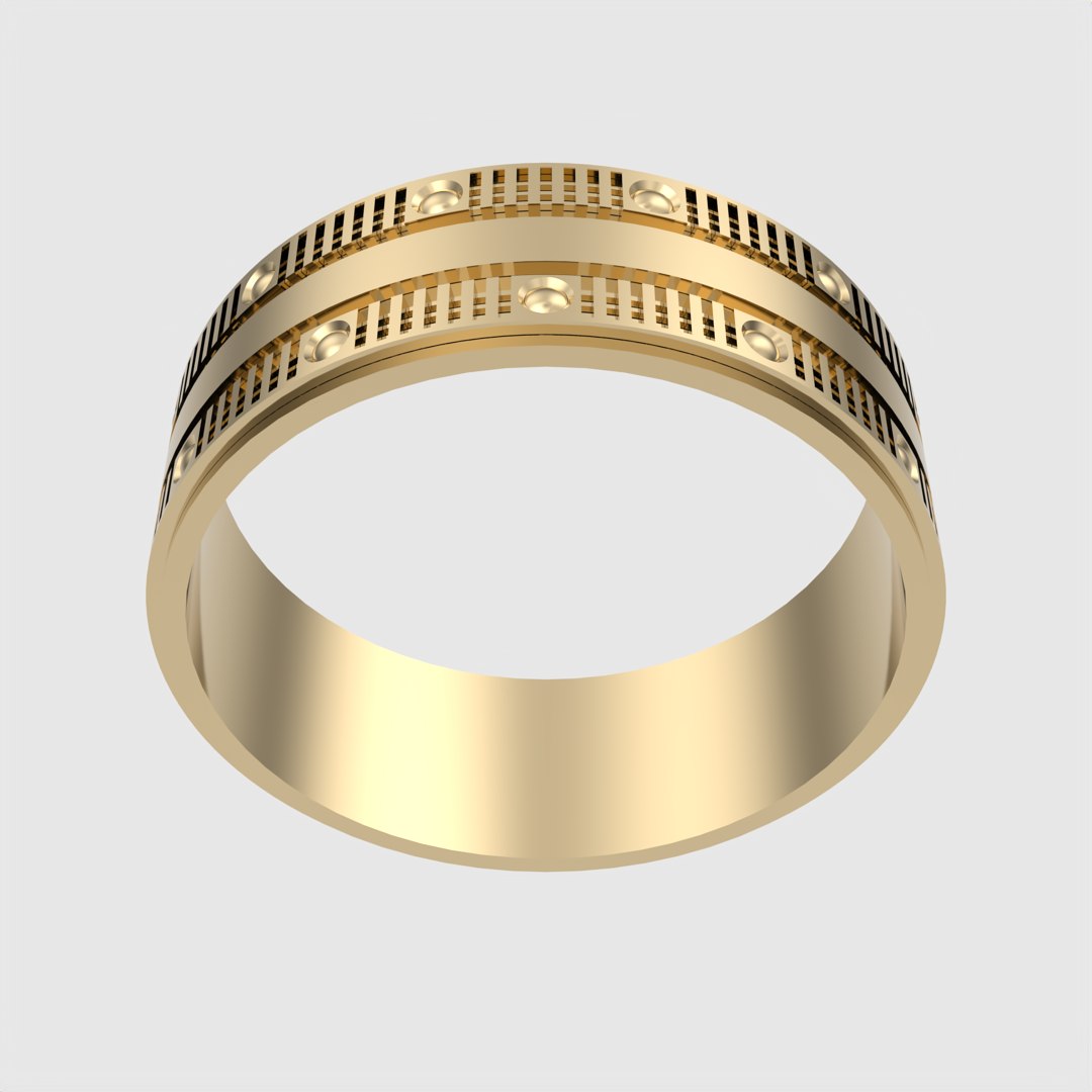 3D Intricate Geometric Inlay Ring JDBCo - TurboSquid 2341490