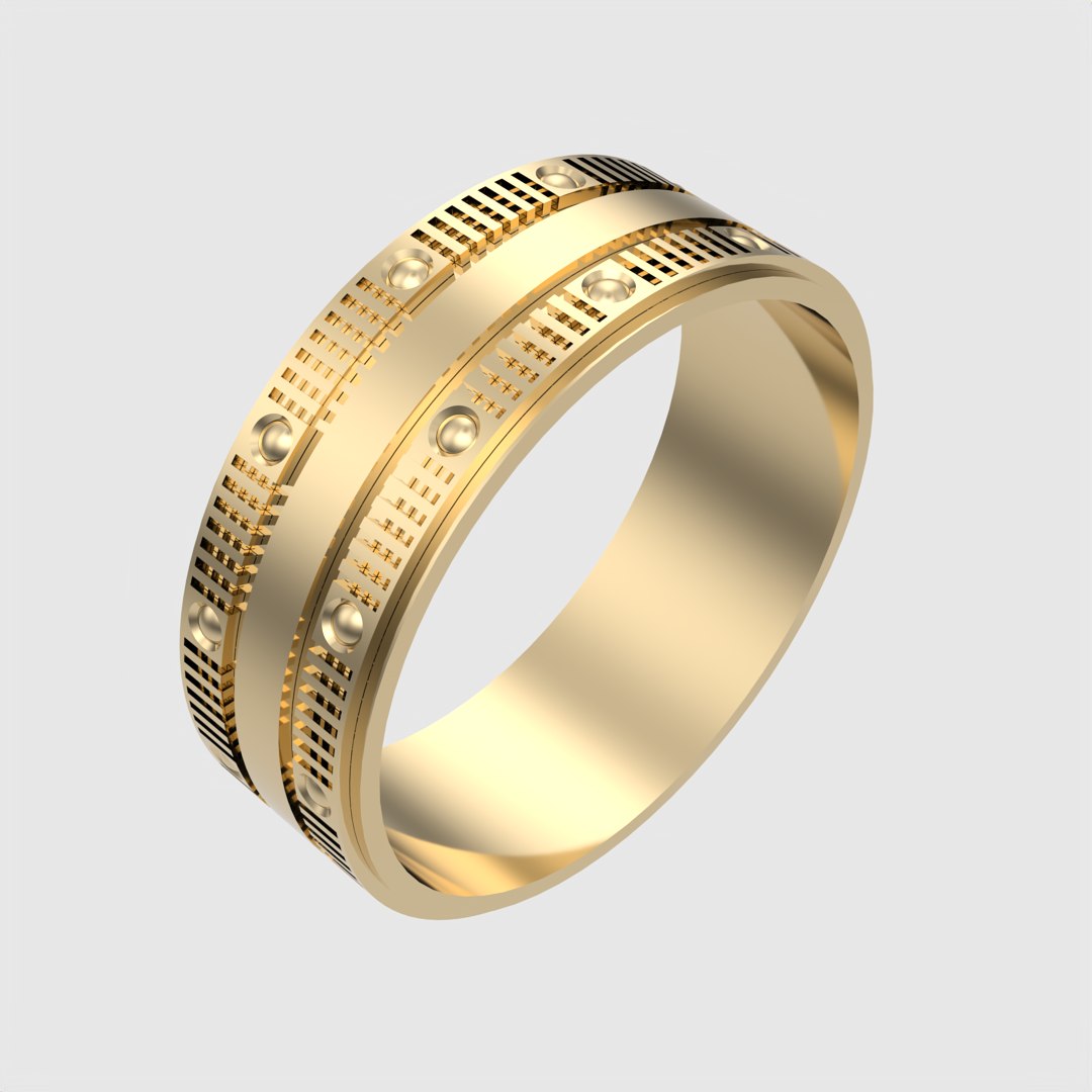 3D Intricate Geometric Inlay Ring JDBCo - TurboSquid 2341490