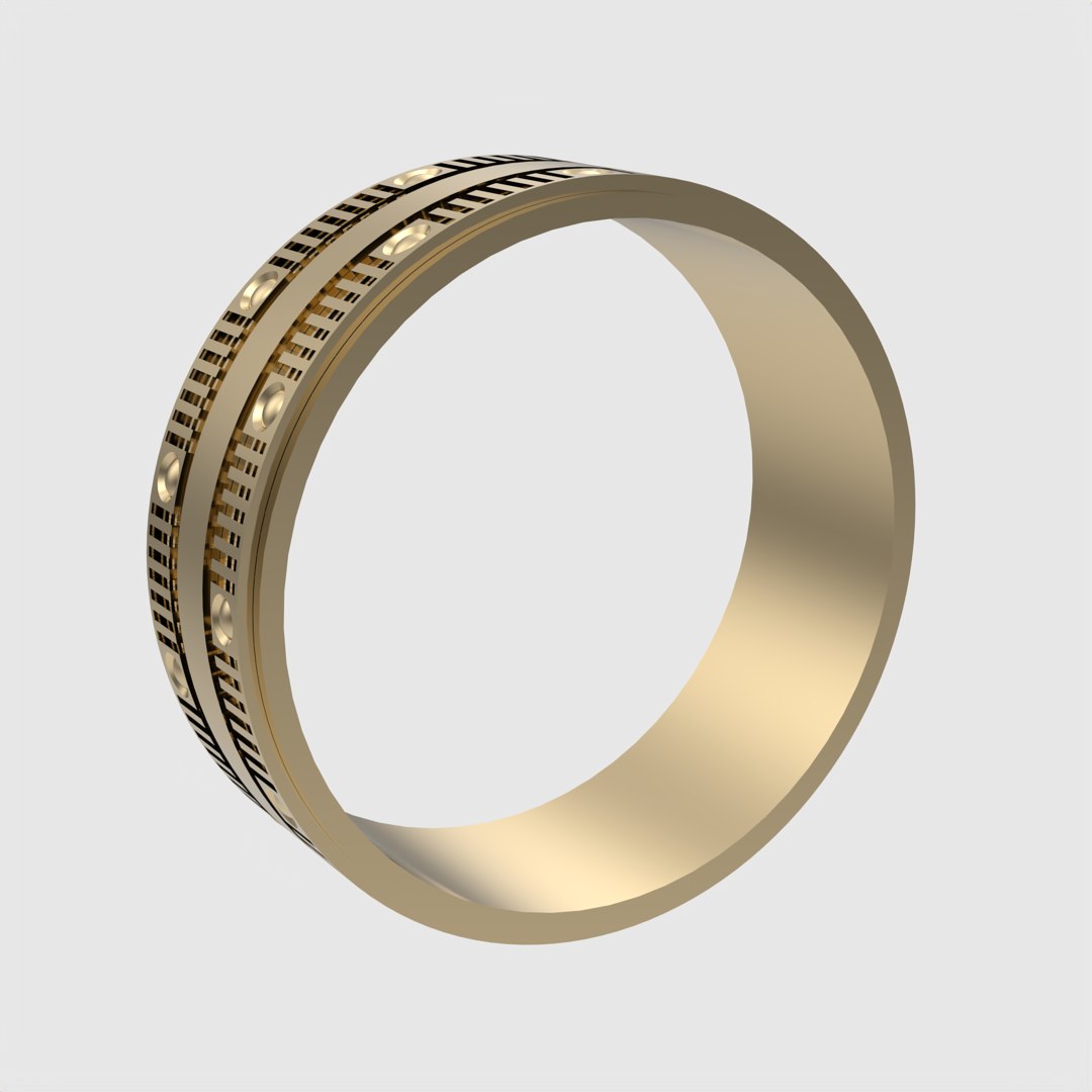 3D Intricate Geometric Inlay Ring JDBCo - TurboSquid 2341490