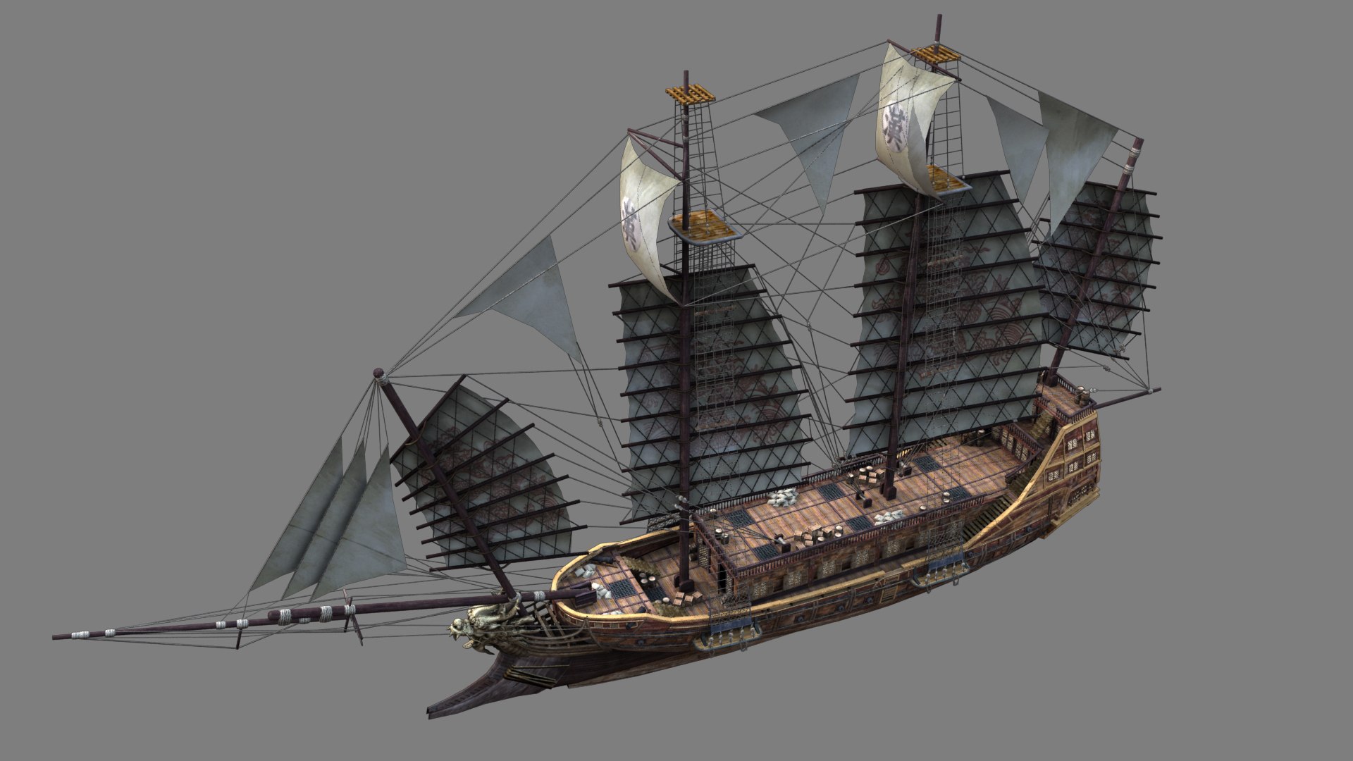 ancient ships 3d obj