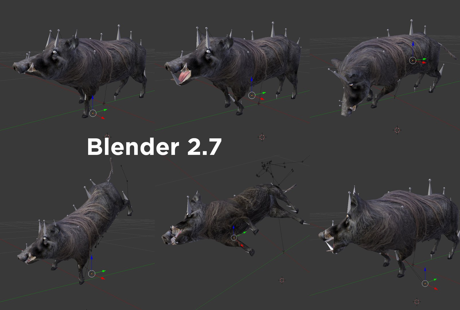 3D Wild Boar Rigged Animation Model - TurboSquid 1253289