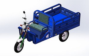 3D model Electric Cargo Tricycle 3D CAD Model