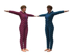 womens overalls 3D model