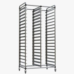 3D double canteen tray trolley