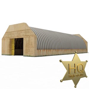 3d model military hangar