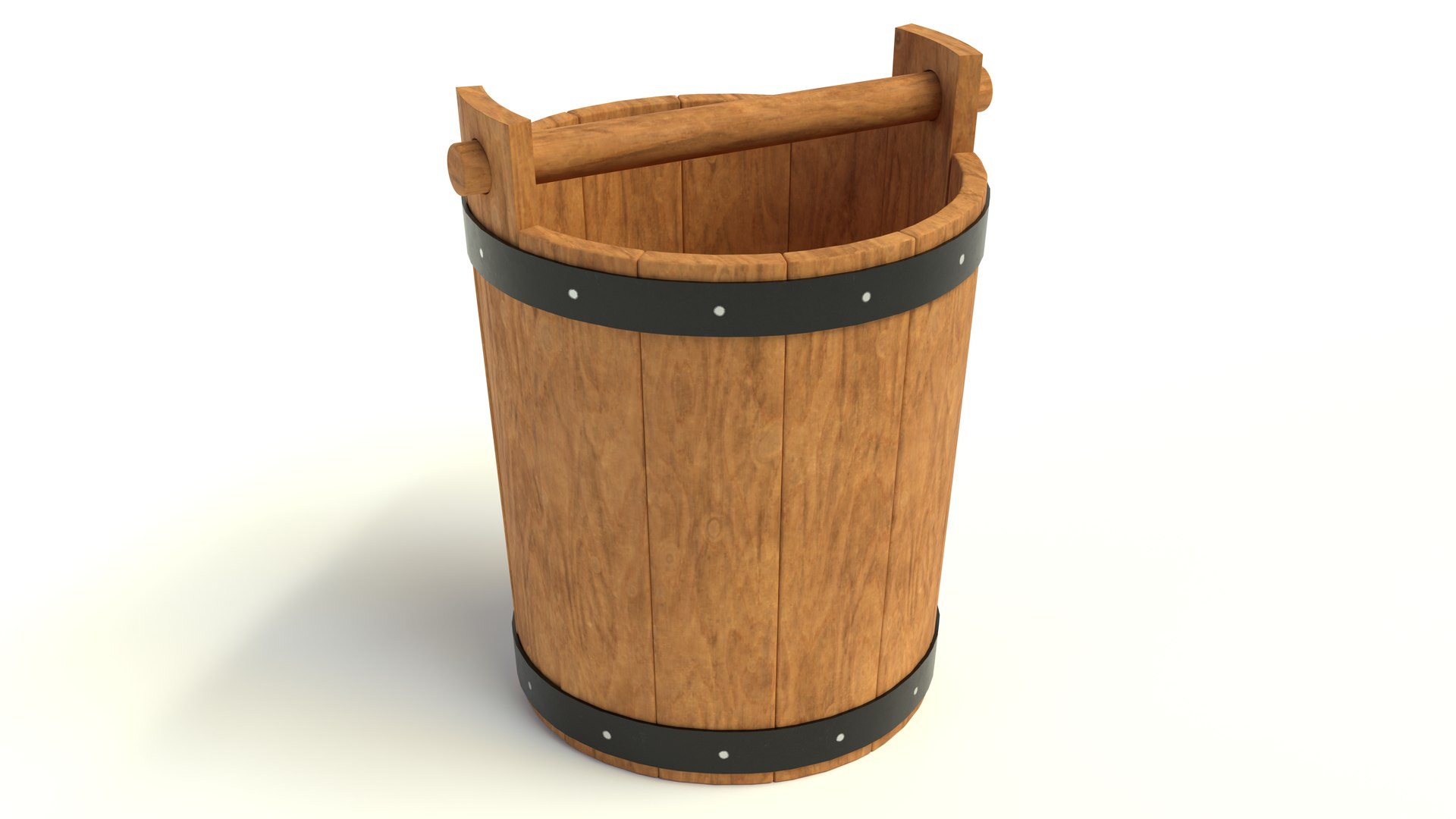 3D Wooden Bucket Model - TurboSquid 2285903