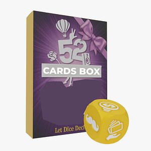 Playing Cards Tuckbox and Dice Set- 3D model Ready to Render inside Blender and Cycles 3D model