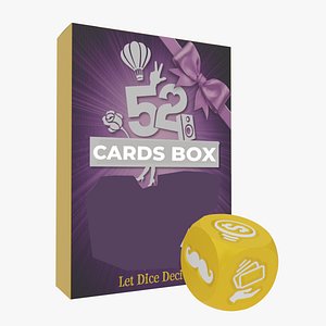 Playing Cards Tuckbox and Dice Set- 3D model Ready to Render inside Blender and Cycles