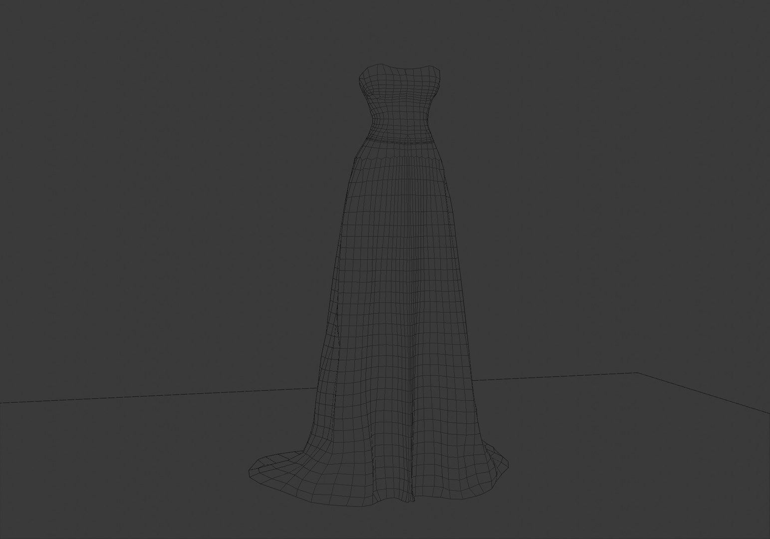 Pink long glittery dress 3D model - TurboSquid 1887632