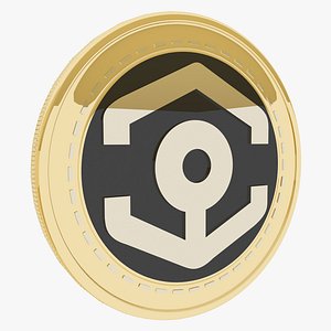 Ankr Cryptocurrency Gold Coin 3D