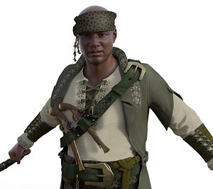 Pero The Pirate - Rigged 3D