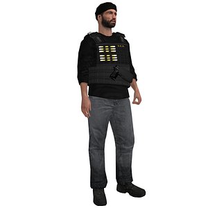 DEA Agent 2 LOD1 Rigged