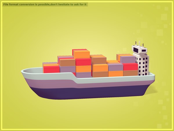 3D Cargo Ship model