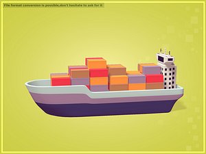Cartoon Cargo Ship