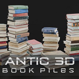 Piles of Old Books 3D model