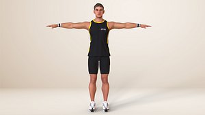 Gym Athlete Couple Pack 03 3D model