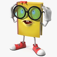Yellow Book Character Tired Pose
