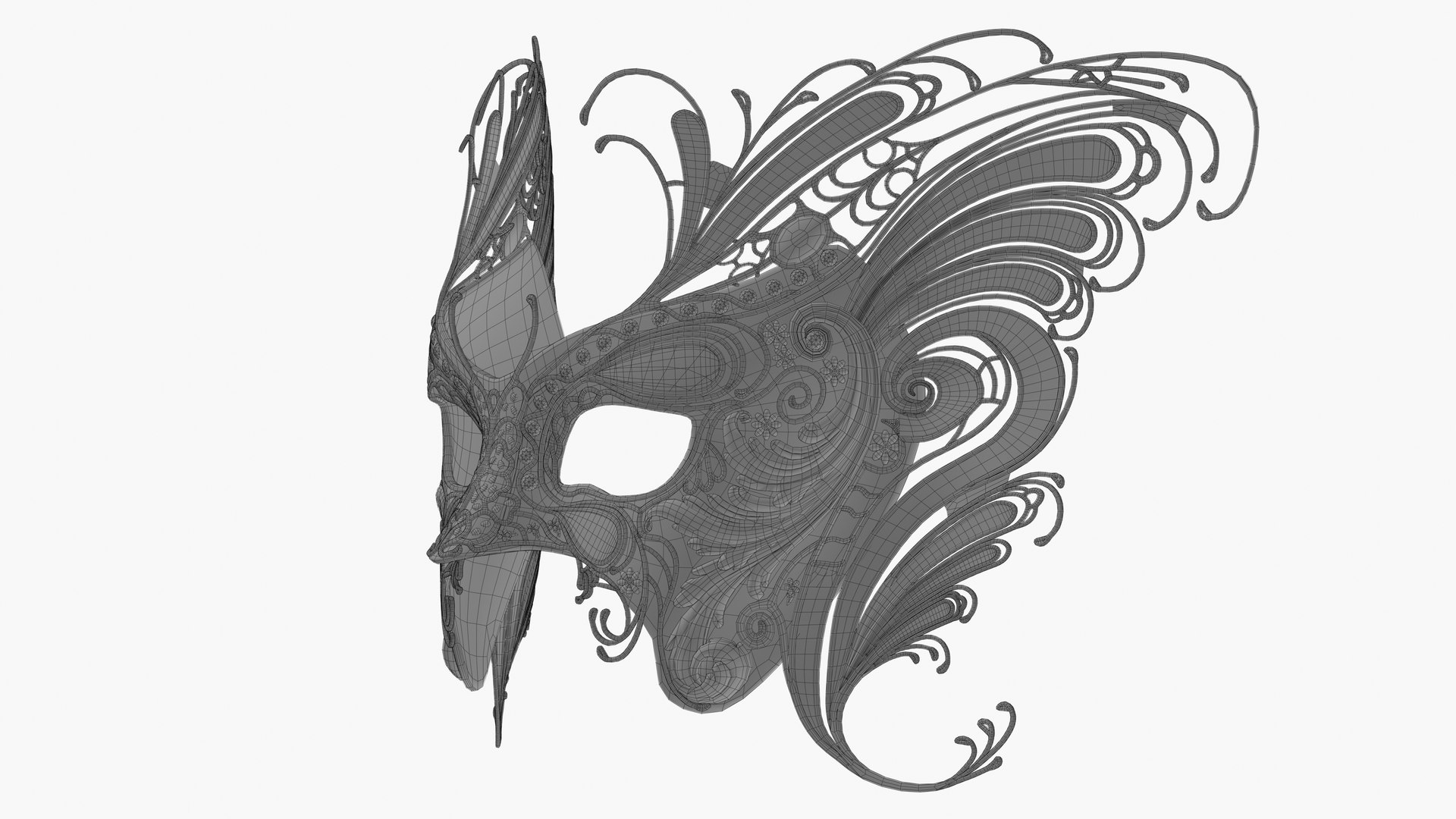 Mask Butterfly 3d Model