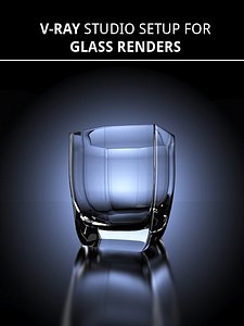 glass studio scene setup 3d model
