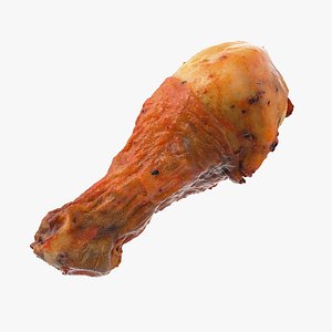 3D Realistic Fried Chicken Leg model