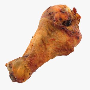 3D Realistic Fried Chicken Leg model