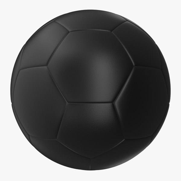 3d model soccer ball black