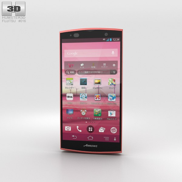 modelo 3d Fujitsu Flechas A 202F Rosa - TurboSquid 1188116