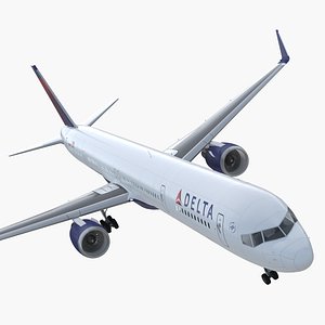 Boeing 757-300 with Interior and Cockpit Delta Air Lines 3D Model