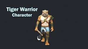 3D Tiger Warrior Character