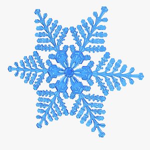 3D realistic snowflake 8