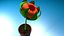 Cartoon Gänseblümchen Rote Blume