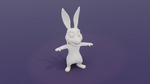 Cartoon Kangaroo Animated and Rigged Base Mesh 3D Model