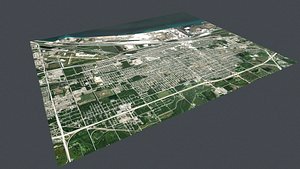 Cityscape Gary Indiana USA 3D model
