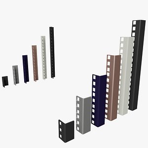 19-inch rackmount rails racks 3D model