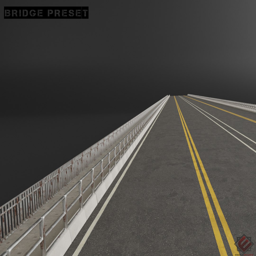 Bridge kitbash preset set 3D model - TurboSquid 1529681