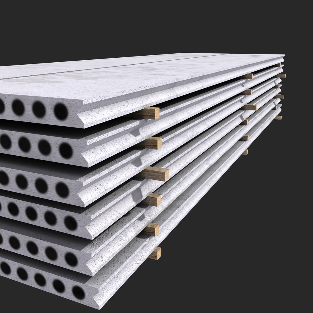 3d Model Of Concrete Plates