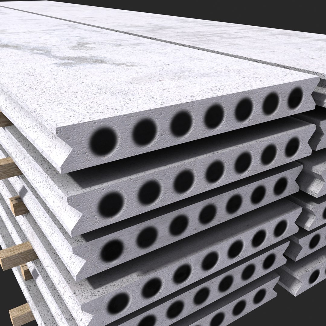 3d Model Of Concrete Plates